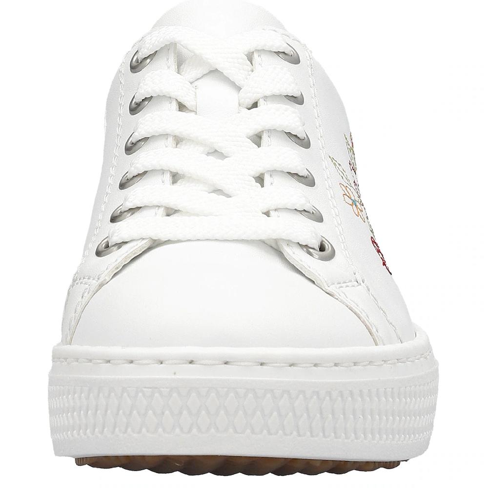 Rieker Sneaker mit seitlicher Blumenstickerei Freizeitschuh Halbschuh Schnürschuh kaufen Outlet