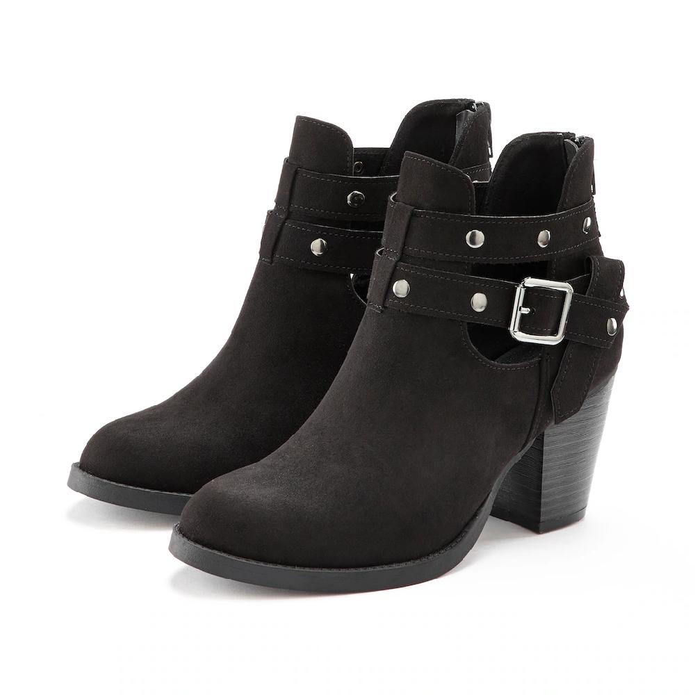 LASCANA Cowboy Stiefelette Cowboy Boots Western Stiefelette Ankleboots mit Zierschnalle VEGAN kaufen Auslauf